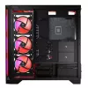 PC korpuss MODECOM VOLCANO EXPANSE S APEX ARGB MIDI Tower, rūdīts stikls, USB-C, 3x140mm priekšā, atbalsta ATX/microATX, GPU līdz 430mm