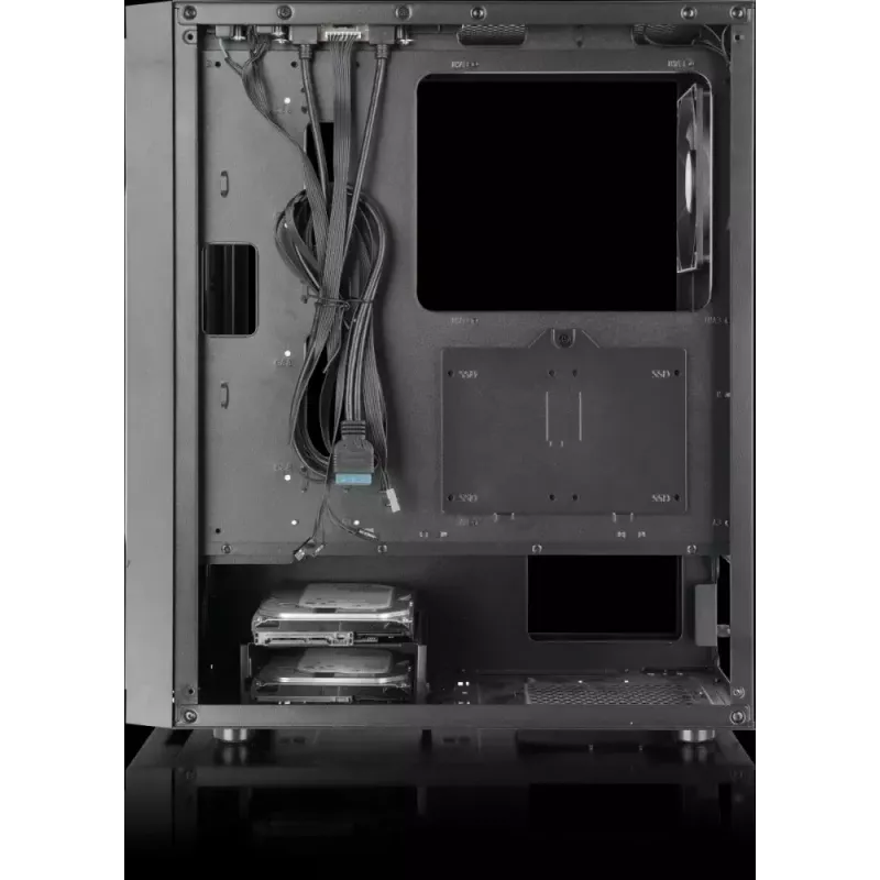 Korpus Versa XM1 Melns Tērauds 120mm Ventilators USB3.0 - melns