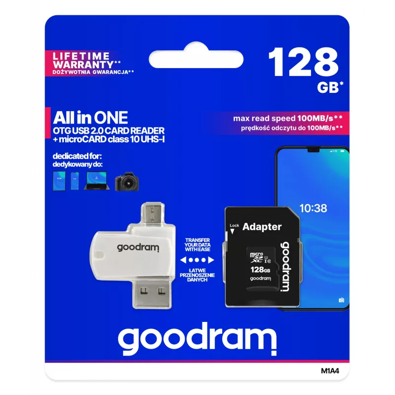Goodram M1A4 All in One 128 GB MicroSDXC UHS-I Class 10