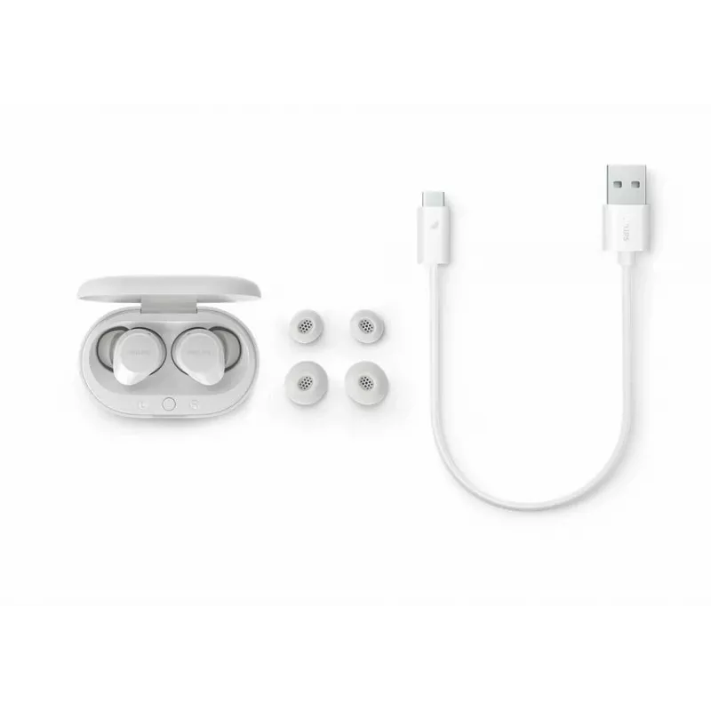 Philips TAT1209WT/00 bezvadu austiņas True Wireless Stereo (TWS) Iekšauss Zvanu/Mūzikas Bluetooth Baltas