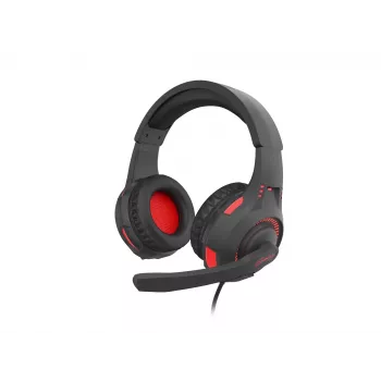 GENESIS Radon 210 Austiņas Vadu Galvas saite Spēlēm USB Type-A Melns, Sarkans