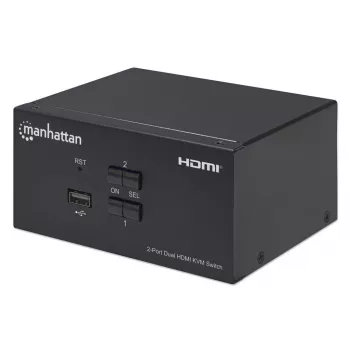 KVM slēdzis Manhattan 2-Port 4K HDMI USB Audio 2 datoriem