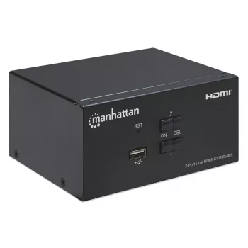 KVM slēdzis Manhattan 2-Port 4K HDMI USB Audio 2 datoriem