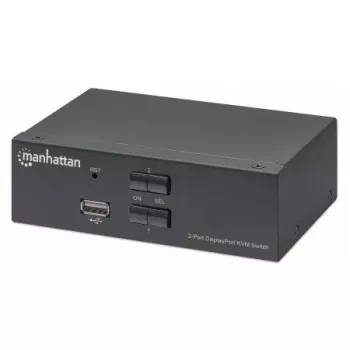 KVM slēdzis Manhattan DisplayPort 1.2 2-portu 4K@60Hz USB-A Audio