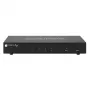 Techly IDATA-DP-KVM4 KVM slēdzis 4x1 DisplayPort, USB, audio, 4K@30Hz, melns, montāžai plauktā