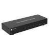 Techly IDATA-DP-KVM4 KVM slēdzis 4x1 DisplayPort, USB, audio, 4K@30Hz, melns, montāžai plauktā