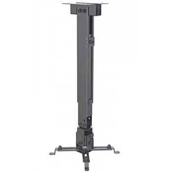 Manhattan projektora stiprinājums, griestiem vai sienai, slīpums un pagriešana, augstums 43–65 cm, līdz 20 kg, melns, mūža garantija