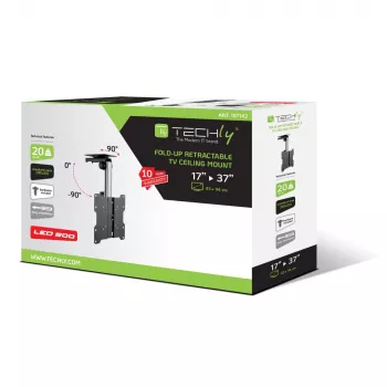 Techly salokāms ievelkams griestu stiprinājums TV LED/LCD 17-37 collas melns
