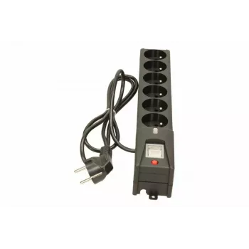 Lestar LX 610 G-A pārsprieguma aizsargs-pagarinātājs, 6 rozetes, 1,5 m kabelis, 155 J, 230 V, 10 A, ar slēdzi, melns
