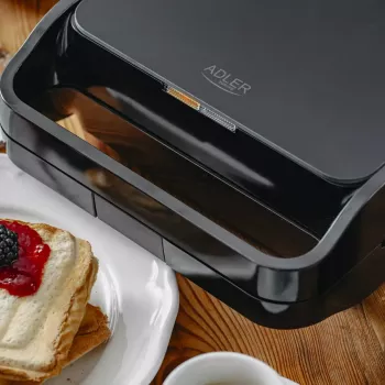 Sviestmaižu gatavotājs 2-in-1 Adler AD 3070b — 850 W, 2 plāksnes, melns