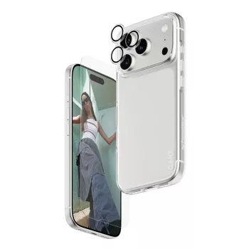 PanzerGlass 3-in-1 Combo Bundle iPhone 17 Pro CR40572 — ekrāna aizsargs, kameras aizsargs un maciņš