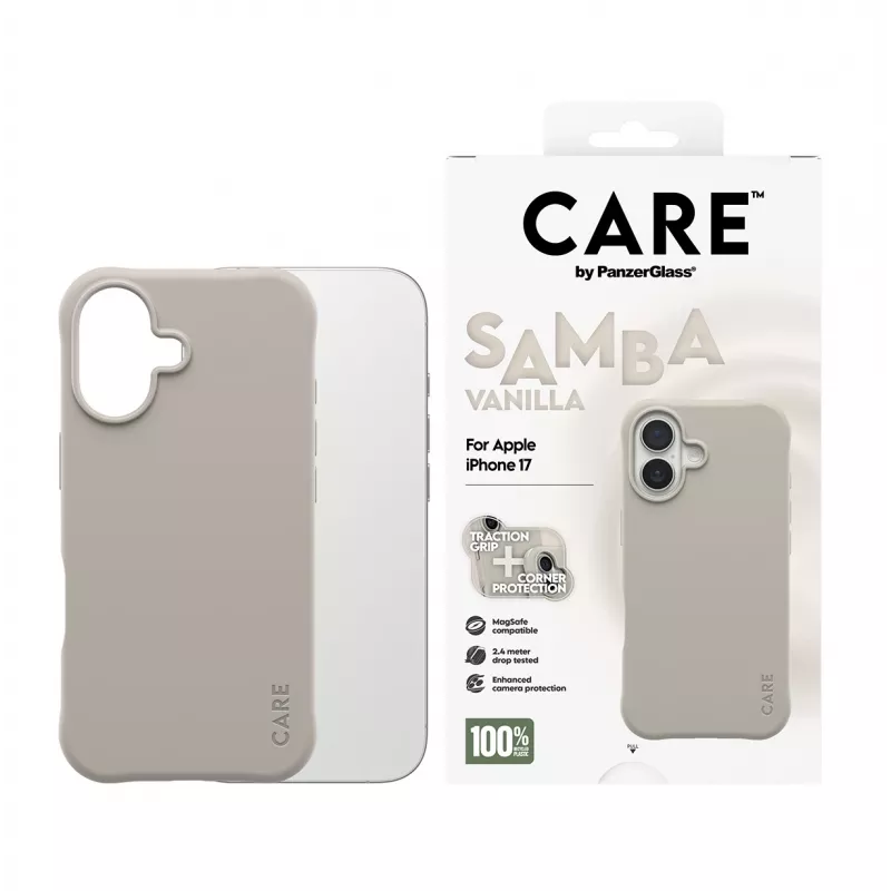 PanzerGlass CARE Fashionable Case Samba Vanilla ar MagSafe iPhone 17
