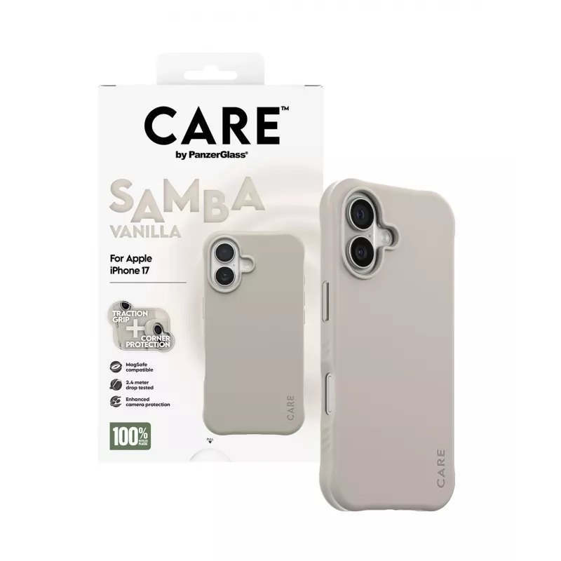 PanzerGlass CARE Fashionable Case Samba Vanilla ar MagSafe iPhone 17