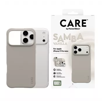PanzerGlass CARE by Fashionable Case Samba Vanilla ar MagSafe iPhone 17 Pro Max