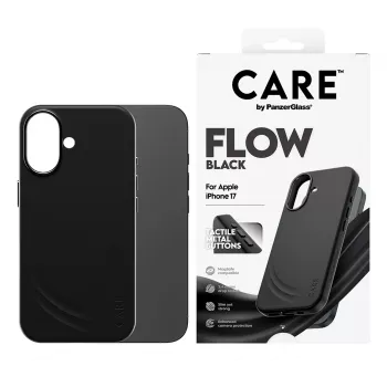 Aizsargmaciņš PanzerGlass CARE Feature FLOW Case Black ar MagSafe iPhone 17
