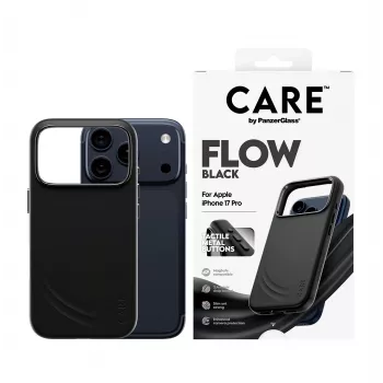 Aizsargmaciņš PanzerGlass CARE by Feature FLOW Case Black ar MagSafe iPhone 17 Pro