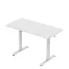 Gaming galds huzaro Hero 8.1 — balts elektriski regulējams augstums 120×60 cm, 720–1180 mm, 50 kg, kabeļu pārvaldība