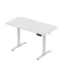 Gaming galds huzaro Hero 8.1 — balts elektriski regulējams augstums 120×60 cm, 720–1180 mm, 50 kg, kabeļu pārvaldība