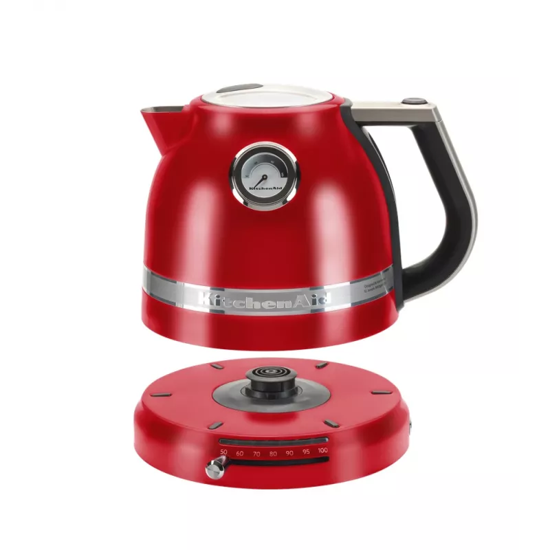 Elektriskā tējkanna KITCHENAID 1.5 L 2400 W, nerūsējošais tērauds/alumīnijs, 7 temperatūras iestatījumi, Imperial Red