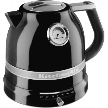 Elektriskā tējkanna KITCHENAID 1.5 L 2400 W Melna, 7 temperatūras iestatījumi, nerūsējošais tērauds/alumīnijs