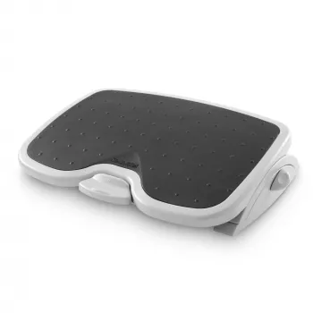 Kāju balsts Kensington SoleMate Plus ar regulējamu slīpumu 0–20°, augstums 8.89–12.7 cm, platforma 45×35 cm, Melns/Pelēks