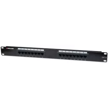 Intellinet Patch Panel, Cat6, UTP, 16-Portu, 1U, Melns