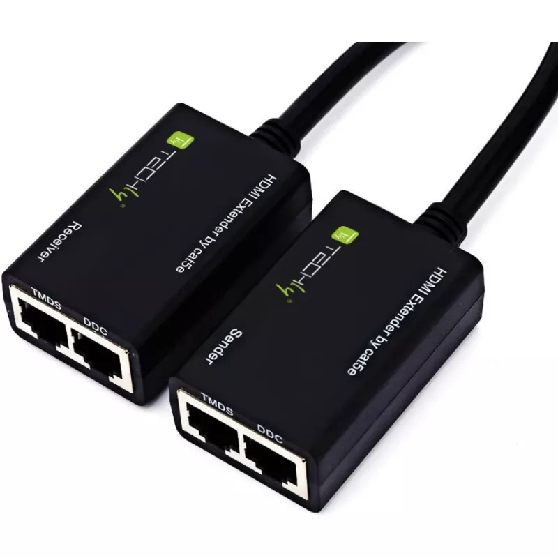 Techly HDMI pastiprinātājs Cat5e/Cat6 kompakts 30m IDATA EXT-E30D