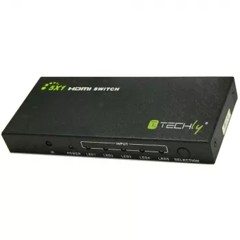 Techly HDMI slēdzis 5 IN 1 OUT ar tālvadības pulti, 4Kx2K, 3D IDATA HDMI-4K51
