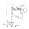Techly ICA-LCD 502BK Galda statīvs monitoram ar garu roku, 13-27 collas, melns