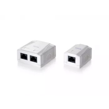 Equip 2-Port Cat.5e Virsmas Montāžas Kārba, RJ-45, 5e, Balta, 59 mm, 29.5 mm, 61 mm