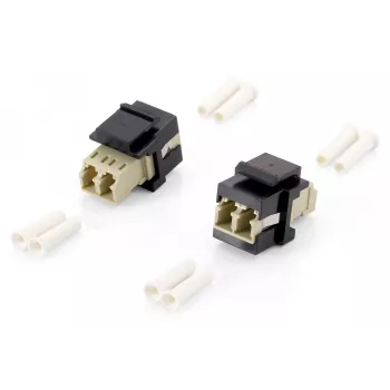 Equip Fiber Optic Keystone Adapter, LC Duplex, LC/LC, Bēšs, Melns, 17.8 mm, 29 mm, 16.1 mm, 6.5 g