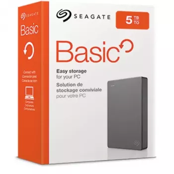 Seagate Basic ārējais cietais disks 5 TB 2,5 collu USB 3.2 Gen 1 Sudrabs