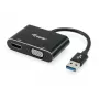 Equip USB 3.0 uz HDMI/VGA (HD15) adapter, 3.2 Gen 1 (3.1 Gen 1), USB Type-A, HDMI izeja, 1920 x 1080 pikseļi