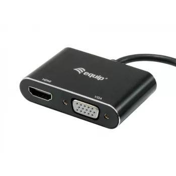 Equip USB 3.0 uz HDMI/VGA (HD15) adapter, 3.2 Gen 1 (3.1 Gen 1), USB Type-A, HDMI izeja, 1920 x 1080 pikseļi