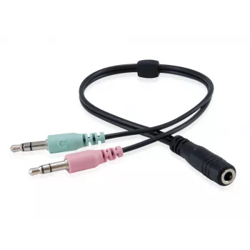 Austiņas Equip Chat Headset vadu galvas saite sarunām/mūzikai melna