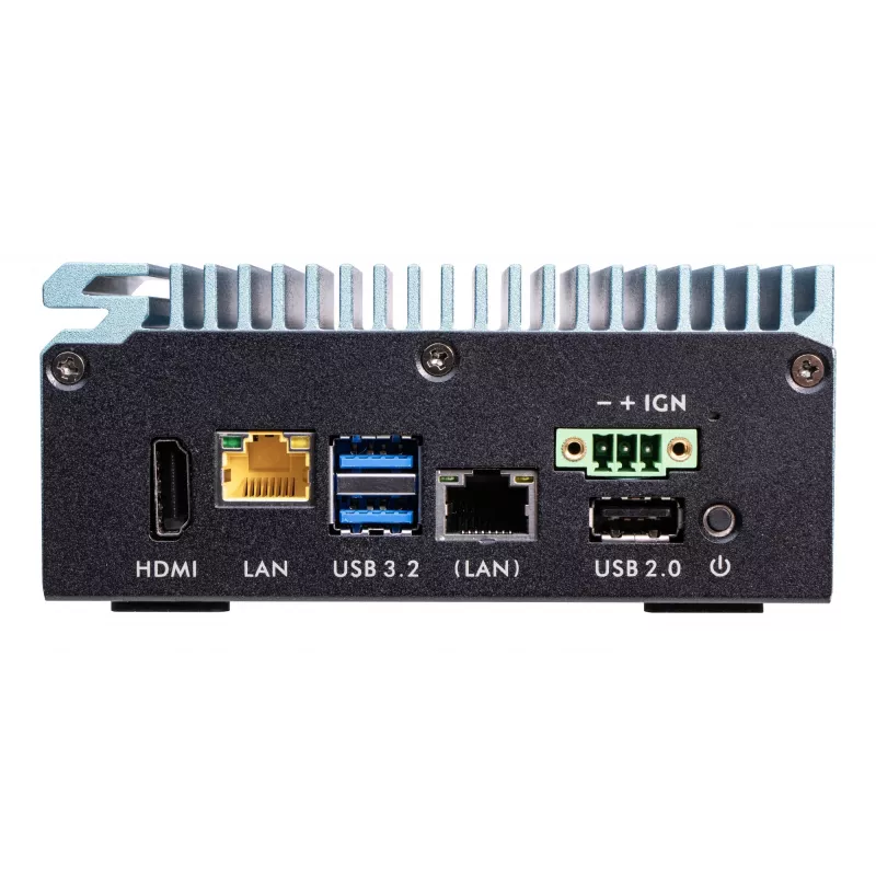 Shuttle Edge PC SPCEL02, Intel Celeron J6412, 1x HDMI, 2x 2.5G LAN, 1x COM, DIO (4x in, 4x out), 3x USB, 2x M.2, 12-24V, 24/7 pastāvīga darbība, bez ventilatora, iekļauts VESA un DIN-RAIL stiprinājums