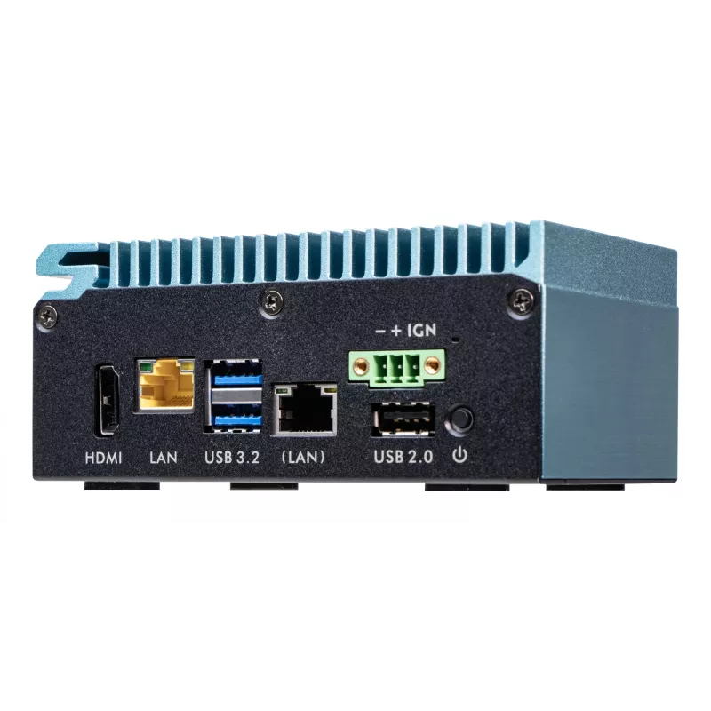Shuttle Edge PC SPCEL02, Intel Celeron J6412, 1x HDMI, 2x 2.5G LAN, 1x COM, DIO (4x in, 4x out), 3x USB, 2x M.2, 12-24V, 24/7 pastāvīga darbība, bez ventilatora, iekļauts VESA un DIN-RAIL stiprinājums