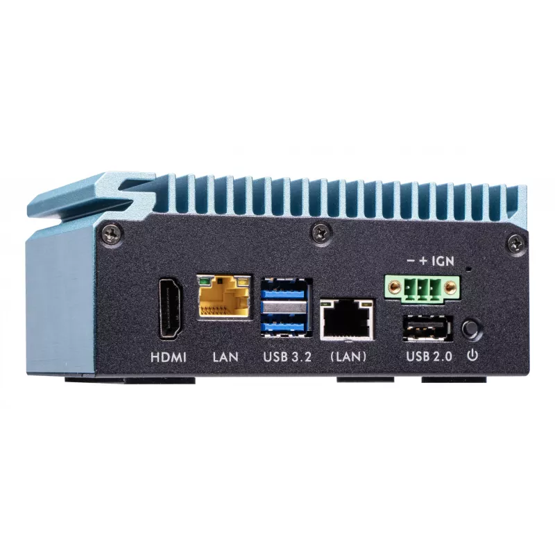 Shuttle Edge PC SPCEL02, Intel Celeron J6412, 1x HDMI, 2x 2.5G LAN, 1x COM, DIO (4x in, 4x out), 3x USB, 2x M.2, 12-24V, 24/7 pastāvīga darbība, bez ventilatora, iekļauts VESA un DIN-RAIL stiprinājums