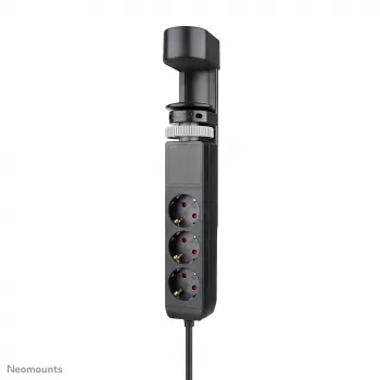 Neomounts DS22-840BL6 VOLT galda kontaktligzda ar skavu un USB-C / USB-A portiem - ātrā uzlāde