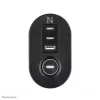 Neomounts DS22-840BL6 VOLT galda kontaktligzda ar skavu un USB-C / USB-A portiem - ātrā uzlāde