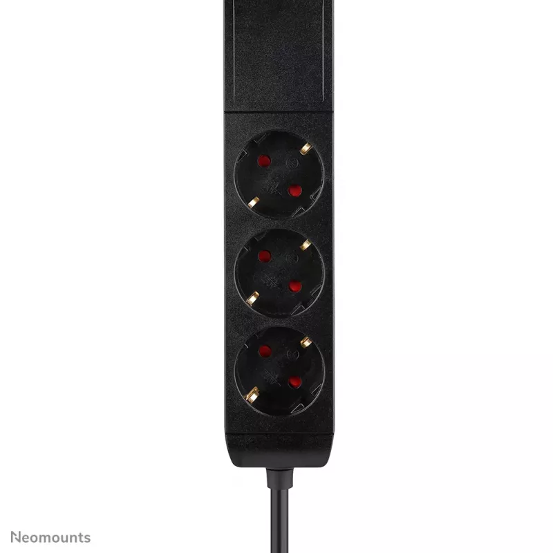 Neomounts DS22-840BL6 VOLT galda kontaktligzda ar skavu un USB-C / USB-A portiem - ātrā uzlāde