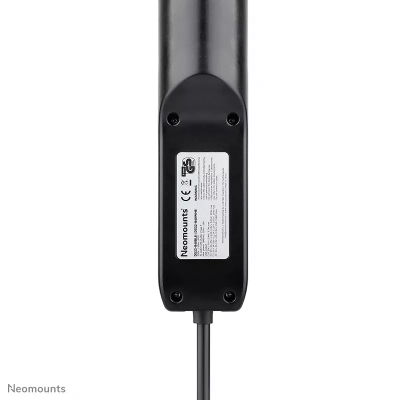 Neomounts DS22-840BL6 VOLT galda kontaktligzda ar skavu un USB-C / USB-A portiem - ātrā uzlāde