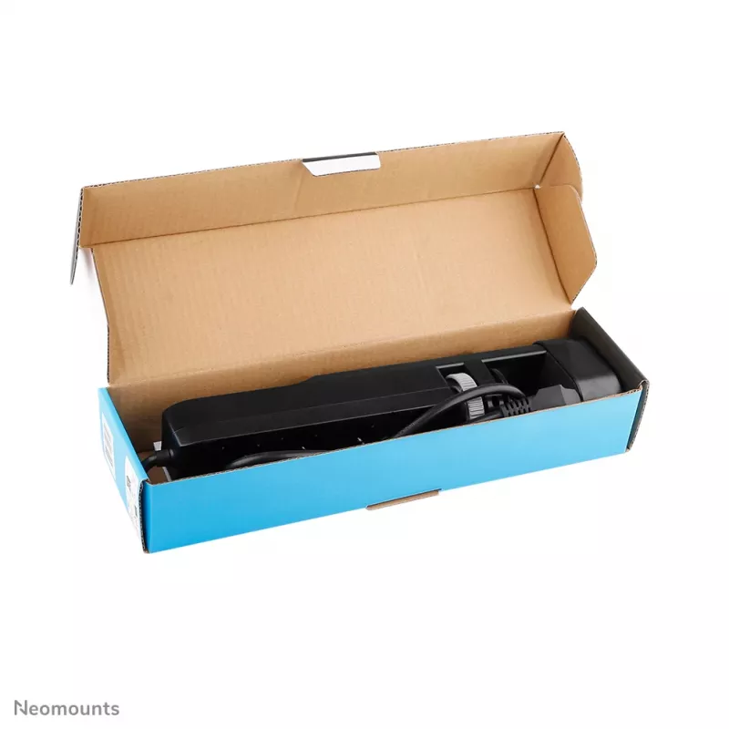 Neomounts DS22-840BL6 VOLT galda kontaktligzda ar skavu un USB-C / USB-A portiem - ātrā uzlāde