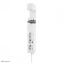 Neomounts DS22-840WH6 galda kontaktligzda ar skavu un USB-C / USB-A portiem – ātra uzlāde