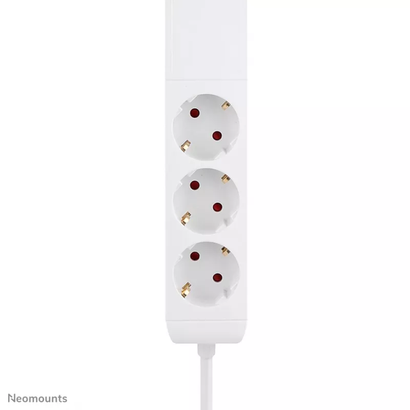 Neomounts DS22-840WH6 galda kontaktligzda ar skavu un USB-C / USB-A portiem – ātra uzlāde