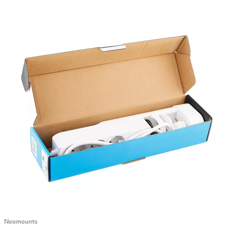 Neomounts DS22-840WH6 galda kontaktligzda ar skavu un USB-C / USB-A portiem – ātra uzlāde
