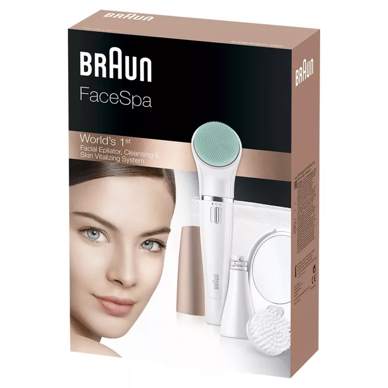 Sejas epilators Braun FaceSpa 851V Zelta Balts