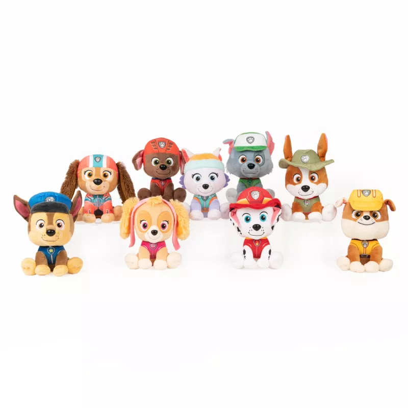 GUND PAW Patrol Tracker Plīša Rotaļlieta, Oficiālā Rotaļlieta no Populārā Multfilmas, Pildīts Dzīvnieks Vecumam no 1 Gada, 15 cm