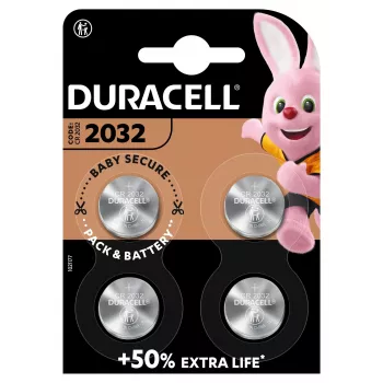 Duracell CR2032 litija monētu baterija (4 gab.)