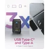 ICY BOX IB-PS1030-PD universāls melns ātrās uzlādes lādētājs iekštelpām